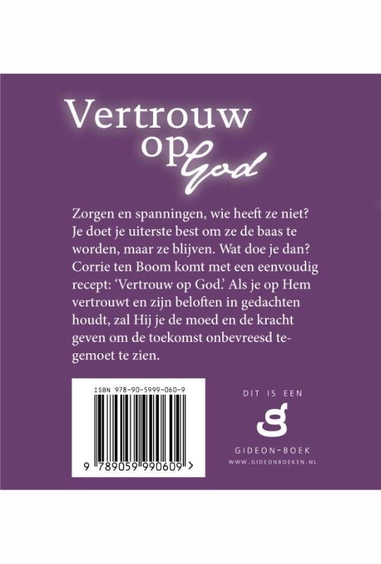 Achterkant van Vertrouw op God