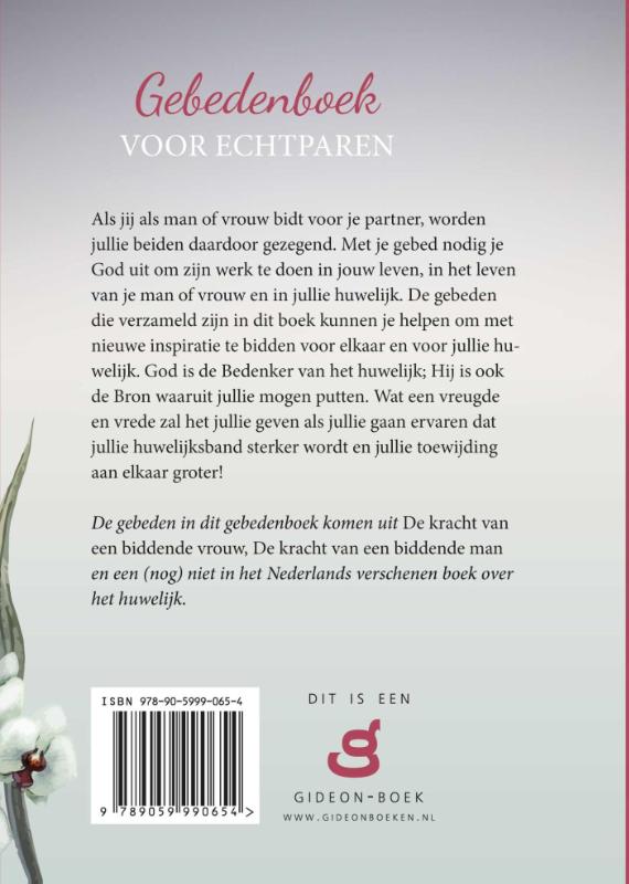 Achterkant van Gebedenboek voor echtparen