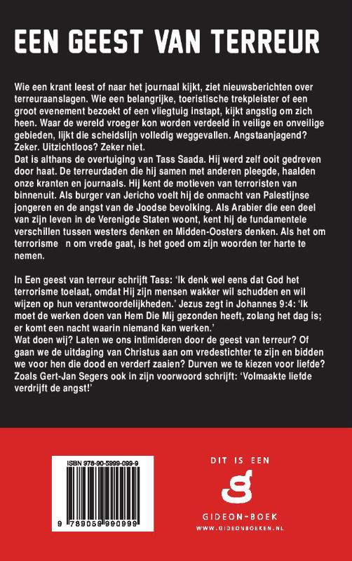 Achterkant van Een geest van terreur