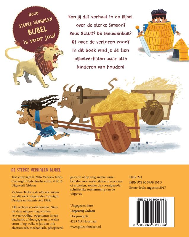 Achterkant van De sterke verhalen Bijbel