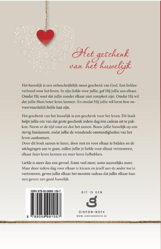 Achterkant van Het geschenk van het huwelijk