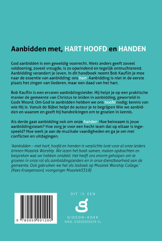 Achterkant van Aanbidden met hart, hoofd en handen