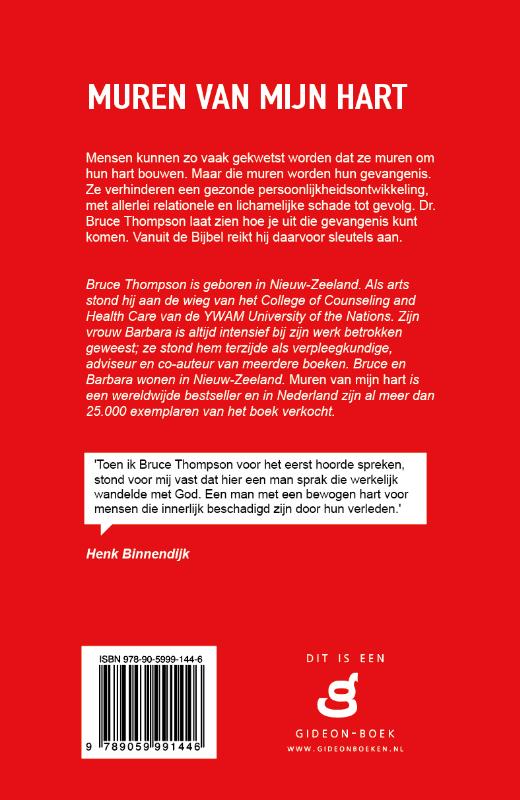 Achterkant van Muren van mijn hart