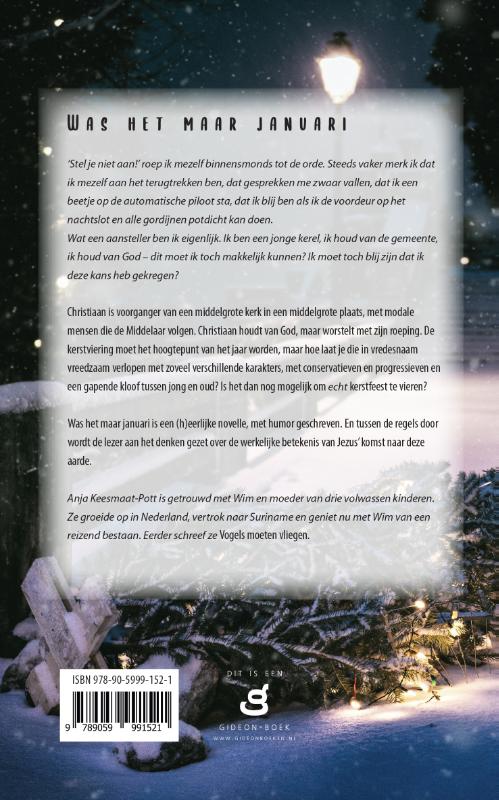 Achterkant van Was het maar januari