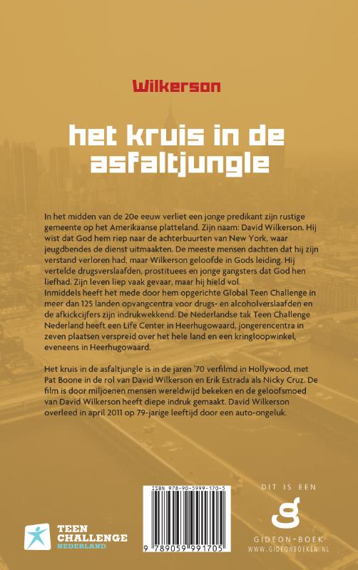 Achterkant van Het kruis in de asfaltjungle