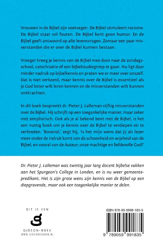 Achterkant van Vijftig misverstanden over de Bijbel