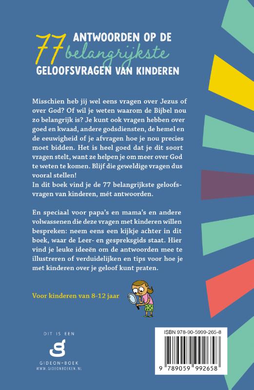Achterkant van Antwoorden op de 77 belangrijkste geloofsvragen van kinderen