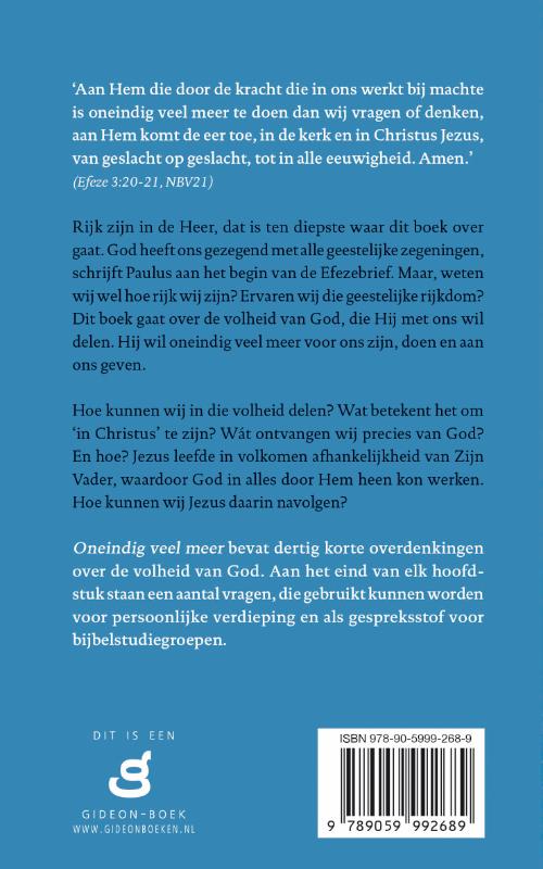 Achterkant van Oneindig veel meer