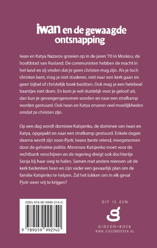 Achterkant van Iwan en de gewaagde ontsnapping