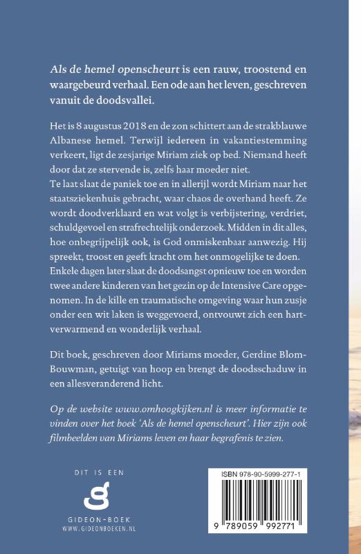 Achterkant van Als de hemel openscheurt
