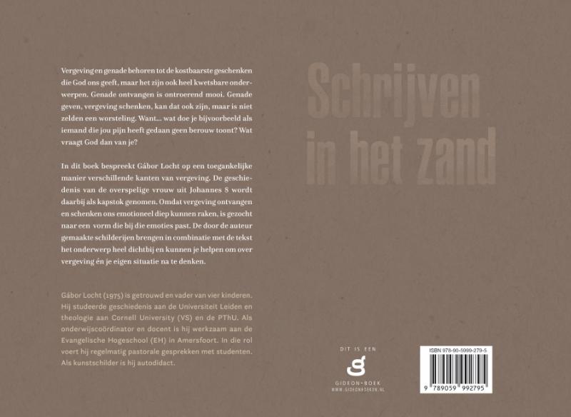 Achterkant van Schrijven in het zand
