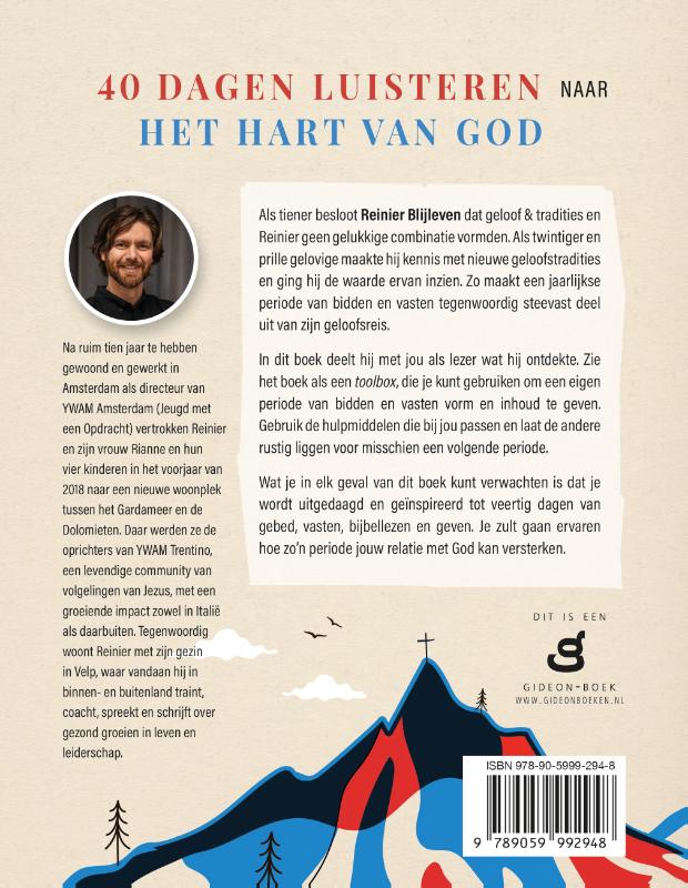 Achterkant van 40 Dagen luisteren naar het hart van God