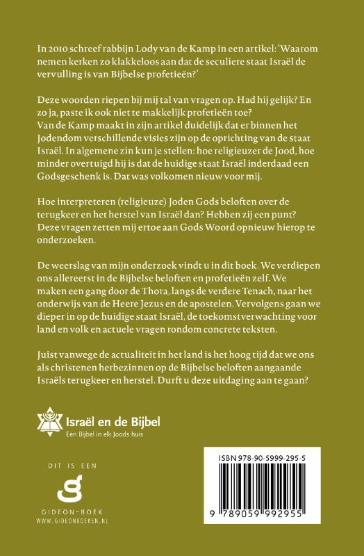 Achterkant van Israëls terugkeer en herstel