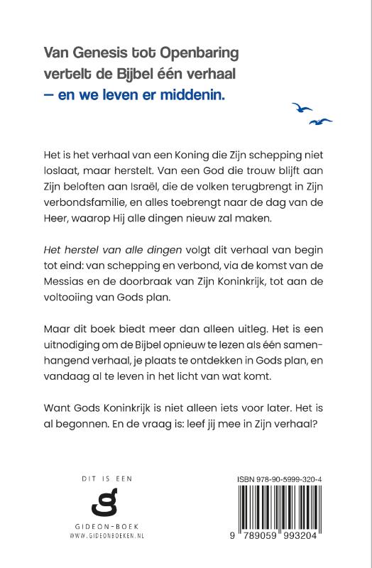 Achterkant van Het herstel van alle dingen