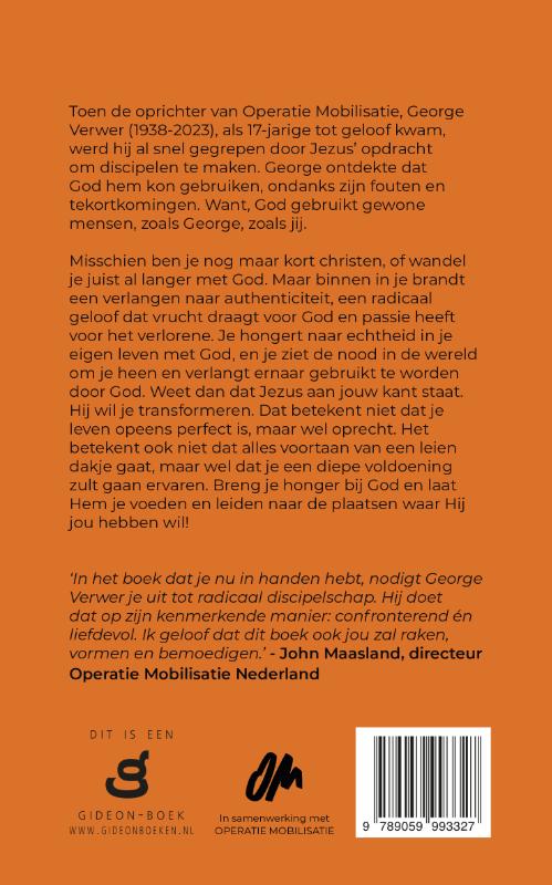 Achterkant van Honger naar echtheid
