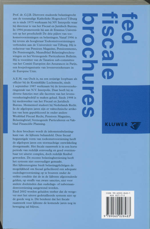 Achterkant van Lijfrenten