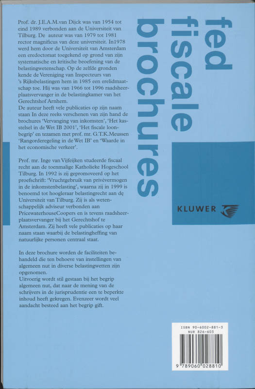 Achterkant van Instellingen van algemeen nut