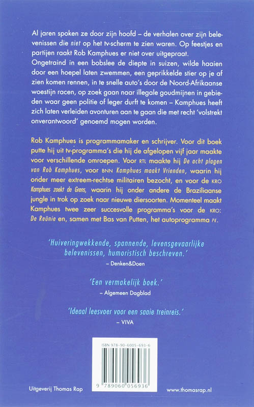 Achterkant van Naar de haaien