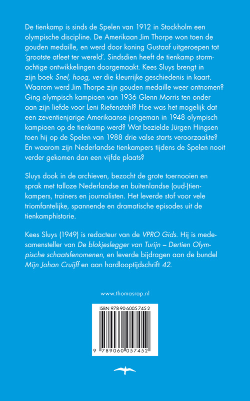 Achterkant van Snel, hoog, ver