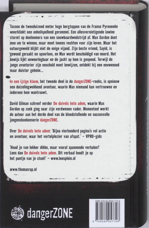 Achterkant van In een ijzige klauw