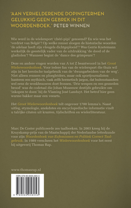 Achterkant van Groot wielerwoordenboek
