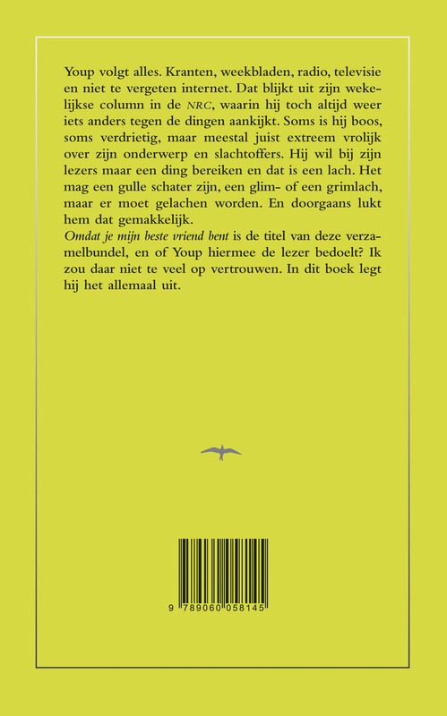 Achterkant van Omdat jij mijn beste vriend bent