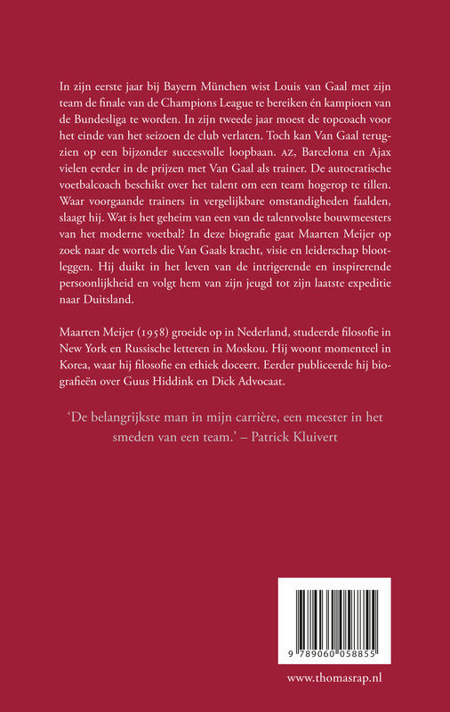 Achterkant van Louis van Gaal