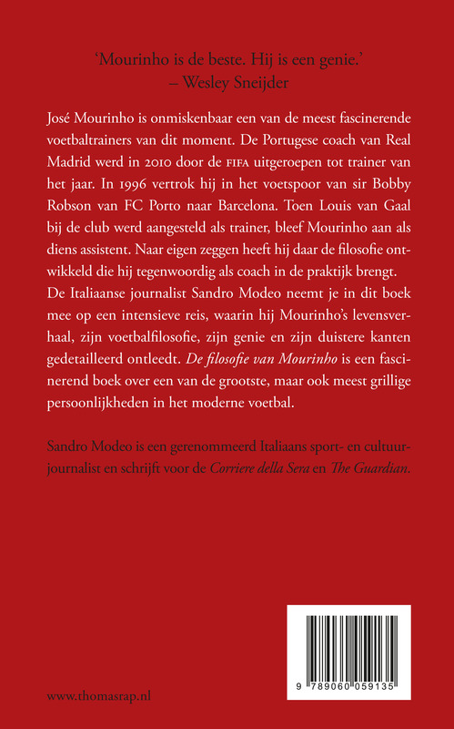 Achterkant van De filosofie van Mourinho