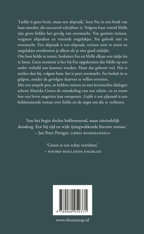 Achterkant van Liefde is een afspraak