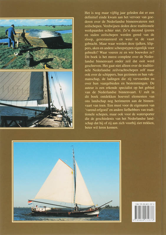 Achterkant van Nederlandse zeilende binnenvaart 1880-1950