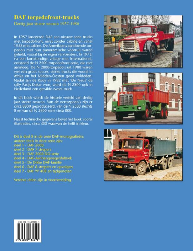 Achterkant van DAF Torpedofront-trucks