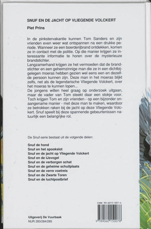 Achterkant van Snuf en de jacht op Vliegende Volckert
