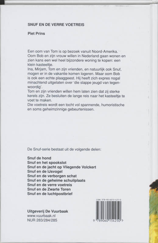 Achterkant van Snuf en de verre voetreis