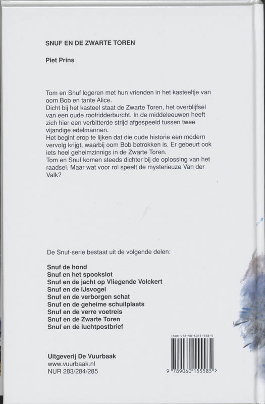 Achterkant van Snuf en de zwarte toren
