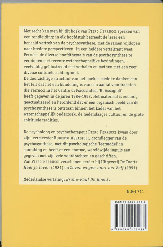 Achterkant van Rondleiding in de psychosynthese