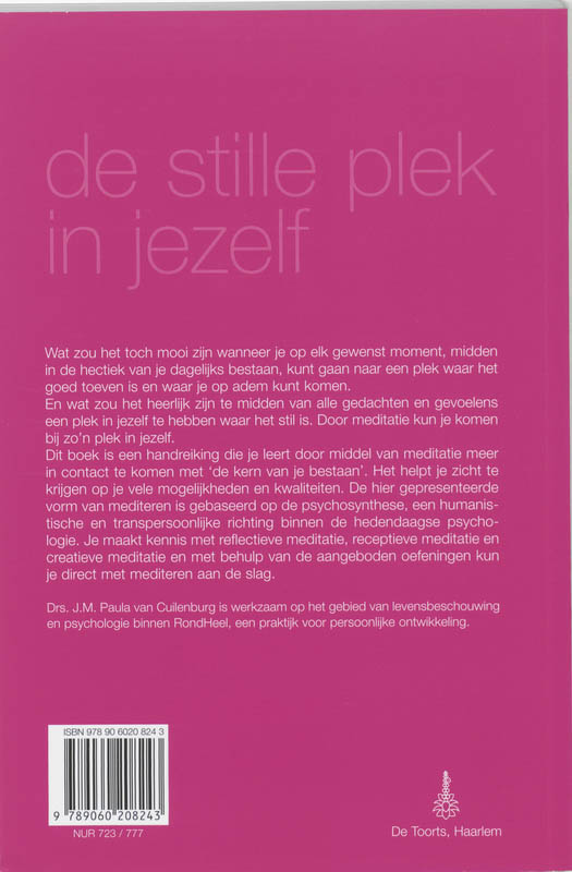 Achterkant van De stille plek in jezelf