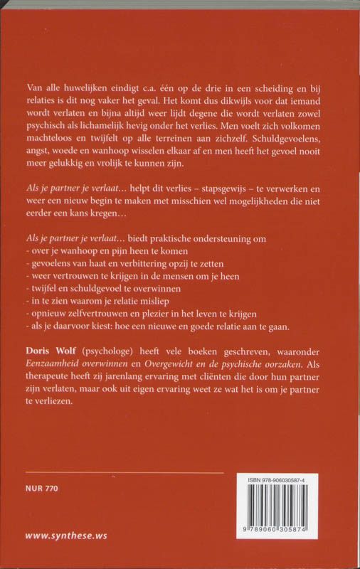 Achterkant van Als je partner je verlaat...