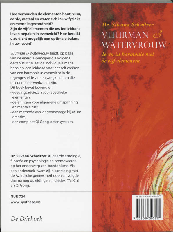 Achterkant van Vuurman en watervrouw