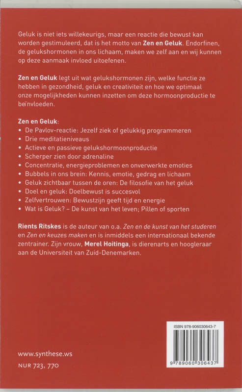 Achterkant van Zen en geluk