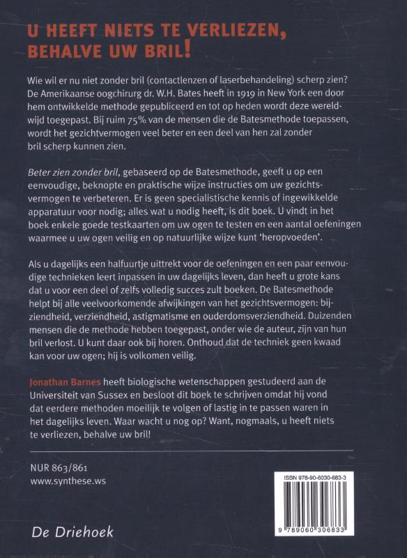 Achterkant van Beter zien zonder bril