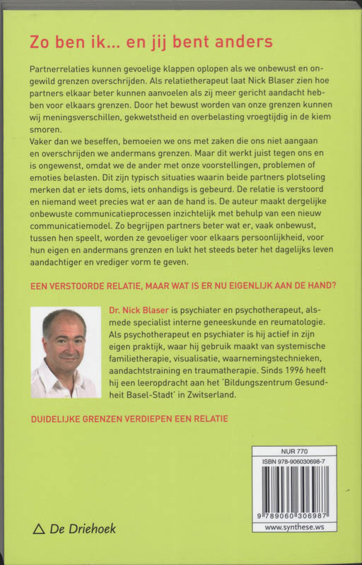 Achterkant van Zo ben ik... en jij bent anders