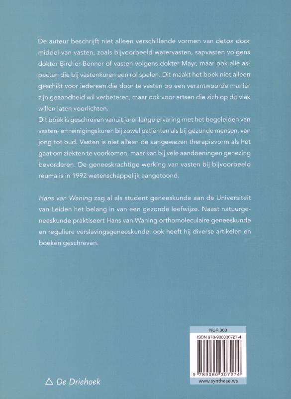 Achterkant van Alles over vasten