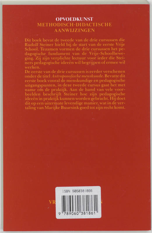 Achterkant van Opvoedkunst