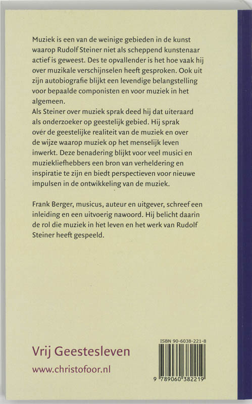 Achterkant van Rudolf Steiner over muziek