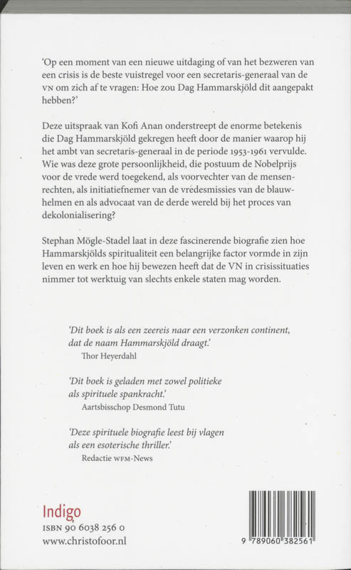 Achterkant van Dag Hammarskjold