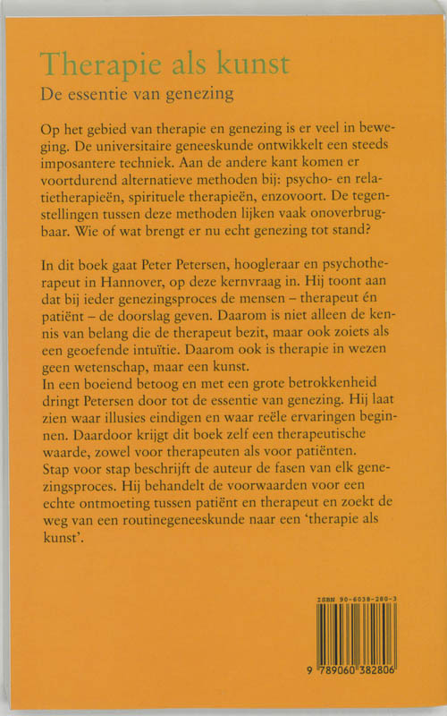 Achterkant van Therapie als kunst