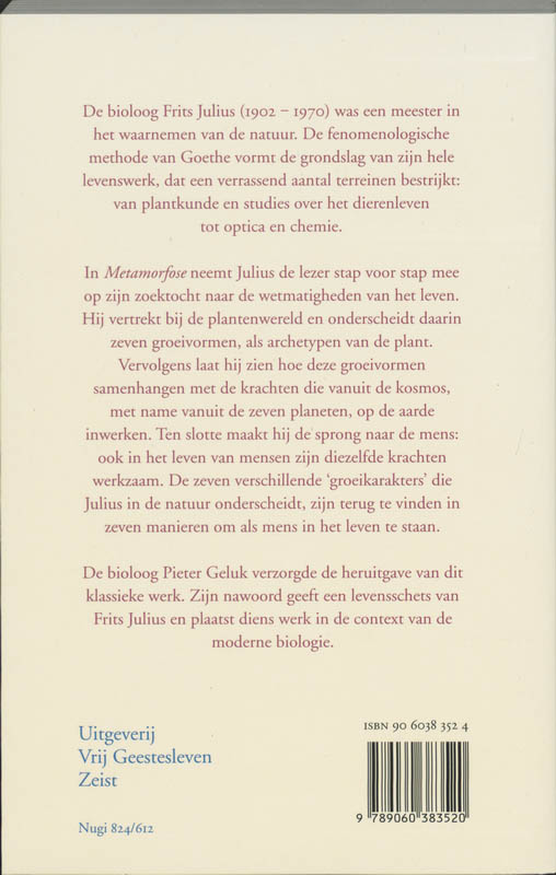Achterkant van Metamorfose