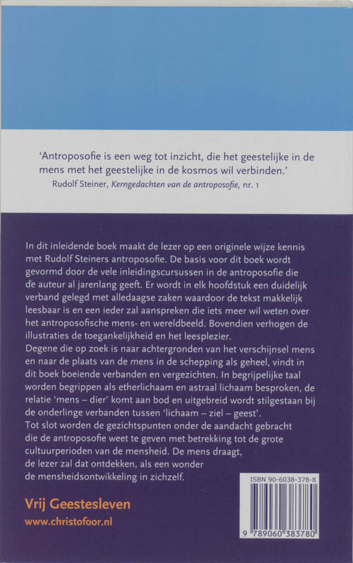Achterkant van Antroposofie