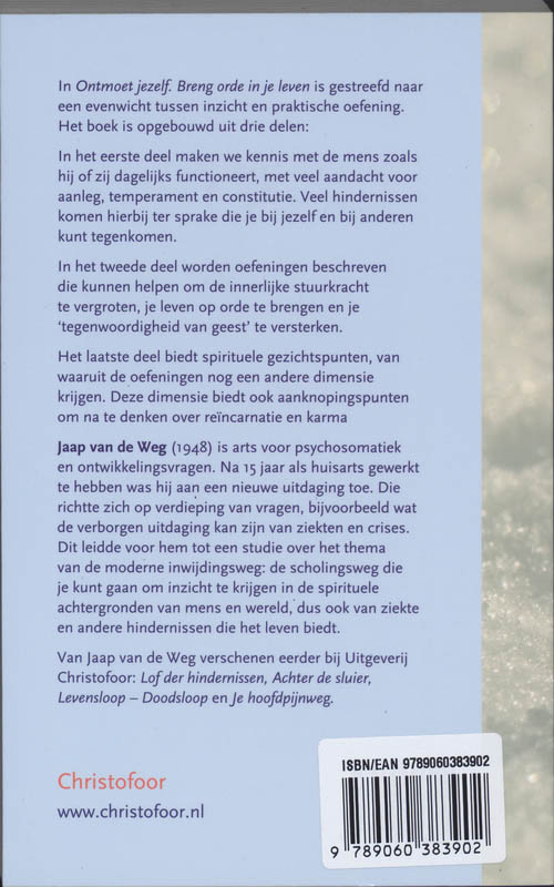 Achterkant van Ontmoet jezelf, breng orde in je leven