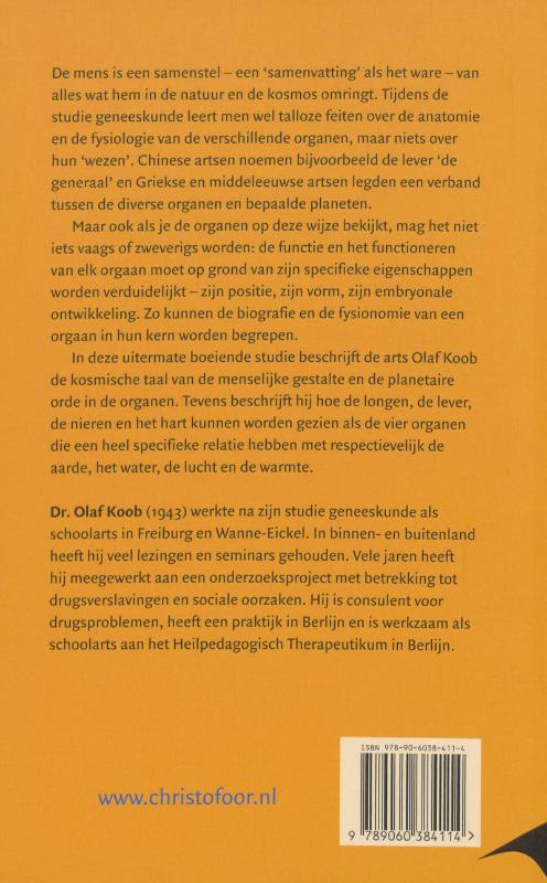 Achterkant van Wat onze organen ons te vertellen hebben
